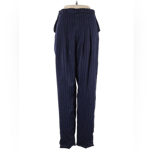House of Harlow 1960 x REVOLVE Navy Pinstripe Tie Pants | Size S - Picture 5 of 10